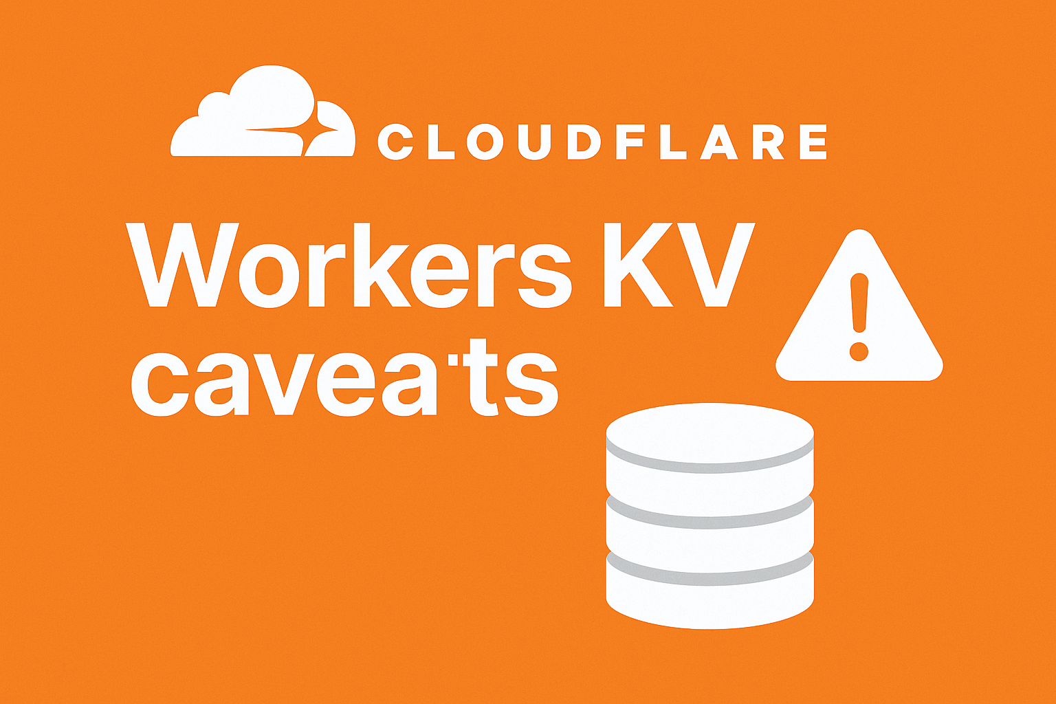 Cloudflare: Workers KV caveats