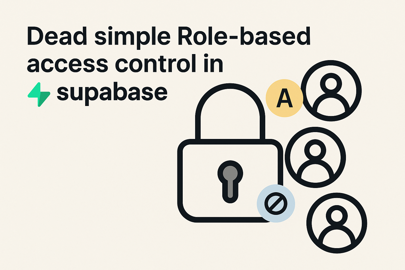 Dead simple Role-based access control in supabase